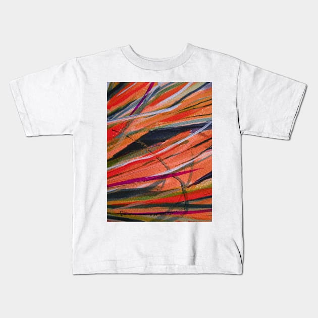 Abstract Grass 1 Digitally Enhanced 1 Kids T-Shirt by Heatherian